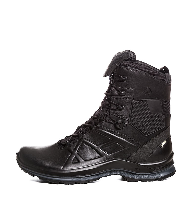 Black Eagle Tactical 2.0 High Maihinnousukengät Musta, erinomaisen kenkämallin uusin versio, korkeavartiset vedenpitävät retkeilykengät, ulkoilukengäksi suunniteltu, pinta suurimmaksi osaksi nahkaa, high tech -materiaalit, valmistaja Haix - Saksa.