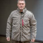 Alpha Weston Kenttätakki Ruskea, tyylitelty versio M-65:tä, erittäin laadukas maihinnousutakki, istuva mitoitus, Alpha Industries Helsinki, valmistaja Alpha Industries - USA.